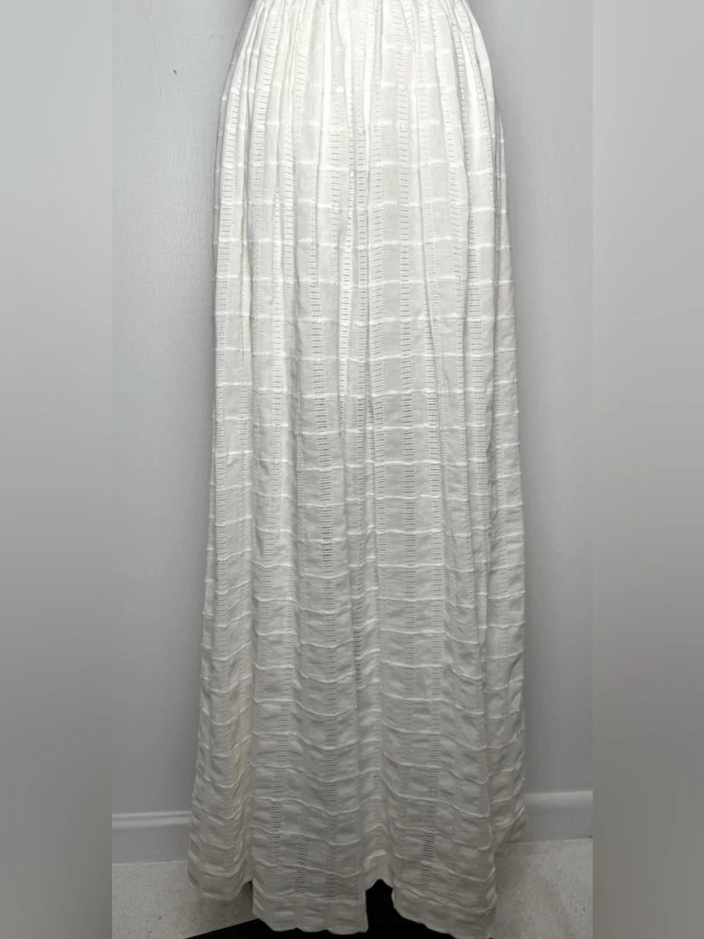 Free People Serenity White Lace Maxi Dress XL Open Back Boho Beach NWT